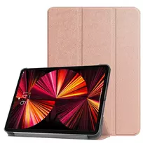 deklas fold 5 - iLike "Tri-Fold Eco-Leather Stand Case Apple iPad Air 4/ 5 10.9®®" Rose Gold - 3 nuotrauka