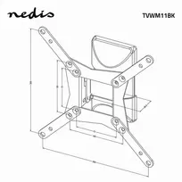 televizorius led 32 - Nedis TVWM11BK 200 x 200 30kg - 3 nuotrauka