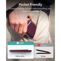 magsafe wallet deklas - ESR Classic RFID Magnetic MagSafe Wallet Stand Dark Cherry (Tamsiai bordo) - 2 nuotrauka