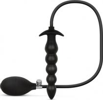 EasyToys Anal Collection Pripučiamas analinis kaištis su pompa 20 cm Juodas (Black)