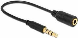Delock Cable Stereo Jack 3.5 mm To Stereo Plug 3.5mm 17.5cm Black