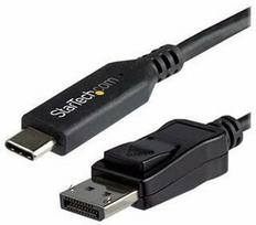type c to usb 3.1 cable - StarTech USB Type-C To Displayport 1.4 Cable 1.8m Black - 1 nuotrauka