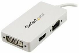 hdmi vga kabelis adapteris - StarTech Mini DisplayPort To VGA/DVI/HDMI Converter White - 1 nuotrauka