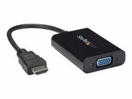 senukai vga hdmi - StarTech HDMI To VGA Video Adapter 25cm Black - 1 nuotrauka