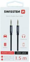 Swissten Textile Premium AUX Cable 1.5m Black