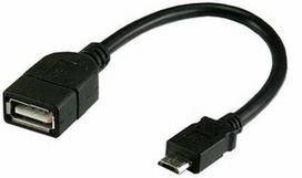 Techly Cable USB to USB-micro Black 0.2m