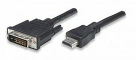 hdmi to dvi d cable - Techly HDMI to DVI-D Cable 3m Black - 1 nuotrauka