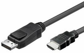 displayport to hdmi cables - Techly DisplayPort To HDMI Cable 1m Black - 1 nuotrauka