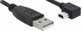 Delock USB Male To USB Mini B 0.5m Black