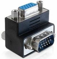 vga kabelis - Delock Adapter VGA to VGA Angled 270 - 1 nuotrauka