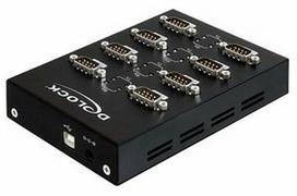 usb adapter usb port - Delock Adapter USB 2.0 / RS-232 DB9 x8 - 1 nuotrauka