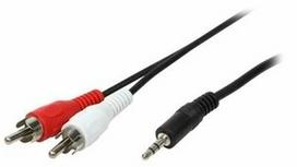 LogiLink Cable Jack 3.5mm / 2 x RCA 5m