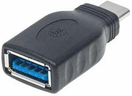 type c i usb a - Manhattan Adapter USB / USB Black - 1 nuotrauka