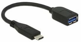 Delock Adapter USB to USB Black 0.10m