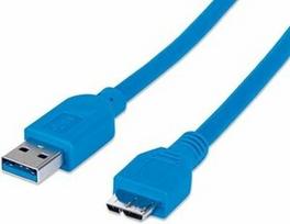 Techly Cable USB to USB-micro Blue 1m