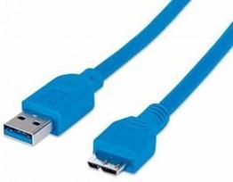 Manhattan Cable USB to USB-micro Blue 1m