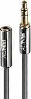 3.5mm male - Lindy Cromo Line 3.5mm Male To Female Extension Audio Cable 2m Black - 1 nuotrauka