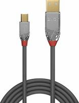 usb mini type a - Lindy Cromo Line USB 2.0 Type A To Mini USB B 2m Black - 1 nuotrauka