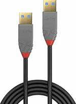 lindy anthra line - Lindy Anthra Line USB 3.0 A Cable 5m Black - 1 nuotrauka