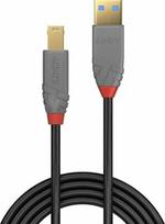 lindy anthra line - Lindy Anthra Line USB A To USB B Cable 1m Black - 1 nuotrauka
