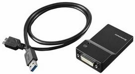 dvi kabelis - Lenovo USB 3.0 To DVI/VGA Monitor Adapter - 1 nuotrauka