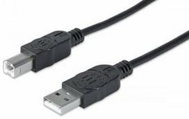 Manhattan Cable USB to USB Black 1.8 m