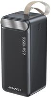 usb c 65w - Awei PA-81 50000mAh 65W 2xUSB-A/USB-C juodas - 1 nuotrauka