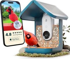 BirdBuddy Smart Bird Feeder 2.0 Mėlyna (Blue) su Saulės Kolektoriu