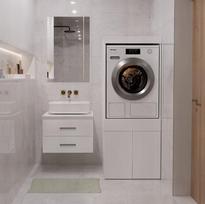 skalbimo masinos spintele - Vonios spintelė Top E Shop POLA TWIN 1S, balta (White) - 2 nuotrauka