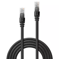 utp cat6 juodas - Lindy Cat.6 U/UTP PVC Network Cable 1m Black - 2 nuotrauka