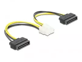 sata power cable - Delock 2 x SATA 15-pin į 8-pin EPS maitinimo kabelis 15 cm (Multicolor) - 2 nuotrauka