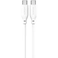 usb c 5m - 4SMARTS USB-C / USB-C Silicone Cable High Flex, 60W, 1.5m, White - 6 nuotrauka