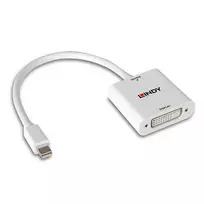 dvi kabelis - Lindy Mini DisplayPort to DVI-I Adapter 0.18m Juodas (Black) - 2 nuotrauka