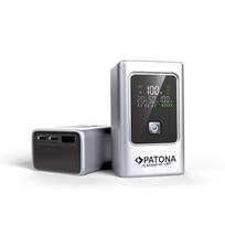 10000 power bank - Patona Platinum Powerbank Luxury One PD35, 10000mAh, 35W, USB-C + USB-A, sidabrinė/juoda - 3 nuotrauka