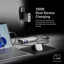 power bank 20000mah - Alogic Ruck 20000mAh, 130W, sidabrinis/juodas - 3 nuotrauka