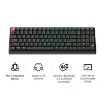 hot swap klaviatura - Keychron K4 v3 QMK Hot Swap Super Raudona (Red) Klaviatūra - 2 nuotrauka