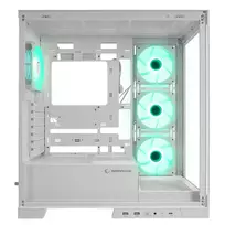 pc fans - Rampage Hydra V2 Aquarium PC Case White (Baltas) - 2 nuotrauka