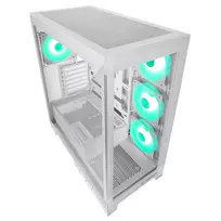 pc fans - Rampage Hydra V2 Aquarium PC Case White (Baltas) - 3 nuotrauka