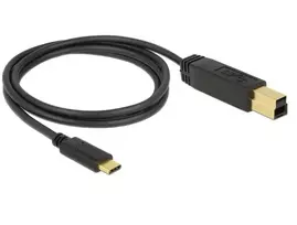 type c to usb 3.1 cable - Delock USB 3.2 Gen 2 Type-C to Type-B cable 1.0m Juodas (Black) - 2 nuotrauka