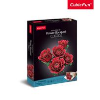 cubicfun 3d puzzle - Cubic Fun Bouquet Of Flowers Roses 08653, 265 det. - 3 nuotrauka