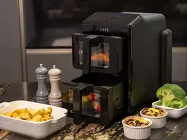 oro gruzdintuve - Lafe Dual Fry 10L Juoda (Black) - 2 nuotrauka