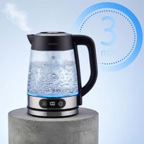 elektrinis virdulys reguliuojama temperatura - Berdsen BD-715 Stiklinis virdulys su temperatūros reguliavimu 1.8L (Glass Kettle with Temperature Control) - 5 nuotrauka