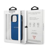 deklas guess iphone 13 pro max - Guess "GUHCP13XPSASBBL PU Leather Saffiano Case iPhone 13 Pro Max" Blue - 2 nuotrauka