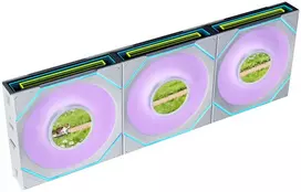 Lian Li UNI FAN SL-INF LCD FLEX White (baltas), 3 vnt. su valdikliu