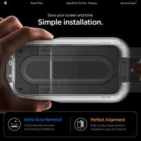 spigen glas.tr ez fit 2 pack - Spigen Apsauginis grūdintas stiklas Google Pixel 9 / 9 Pro / 10 Pro / 11 Pro Privacy 2-Pack - 2 nuotrauka