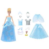 lele drabuziai - DISNEY PRINCESS Lėlė Cinderella su drabužių spinta, HMK53 - 4 nuotrauka