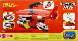 matchbox mattel - MATCHBOX sraigtasparnis, HXM74, balta/raudona (white/red) - 10 nuotrauka