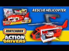 matchbox mattel - MATCHBOX sraigtasparnis, HXM74, balta/raudona (white/red) - 11 nuotrauka