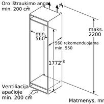 saldytuvas bosch imontuojamas - Bosch KIF81HOD0 - 6 nuotrauka