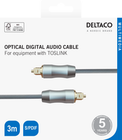 optinis kabelis - DELTACO High End Toslink optinis, 3m, juodas / 00190003 - 2 nuotrauka